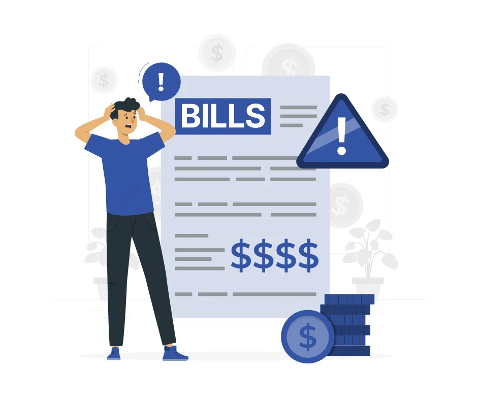 Home without solar energy high electricity bill