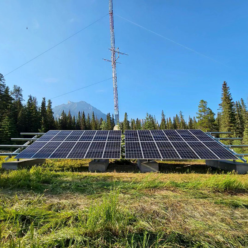 Alberta ground mount solar installation on acreage