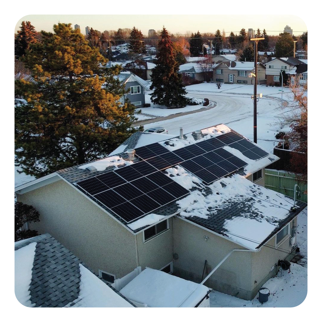 Alberta solar installation aerial view