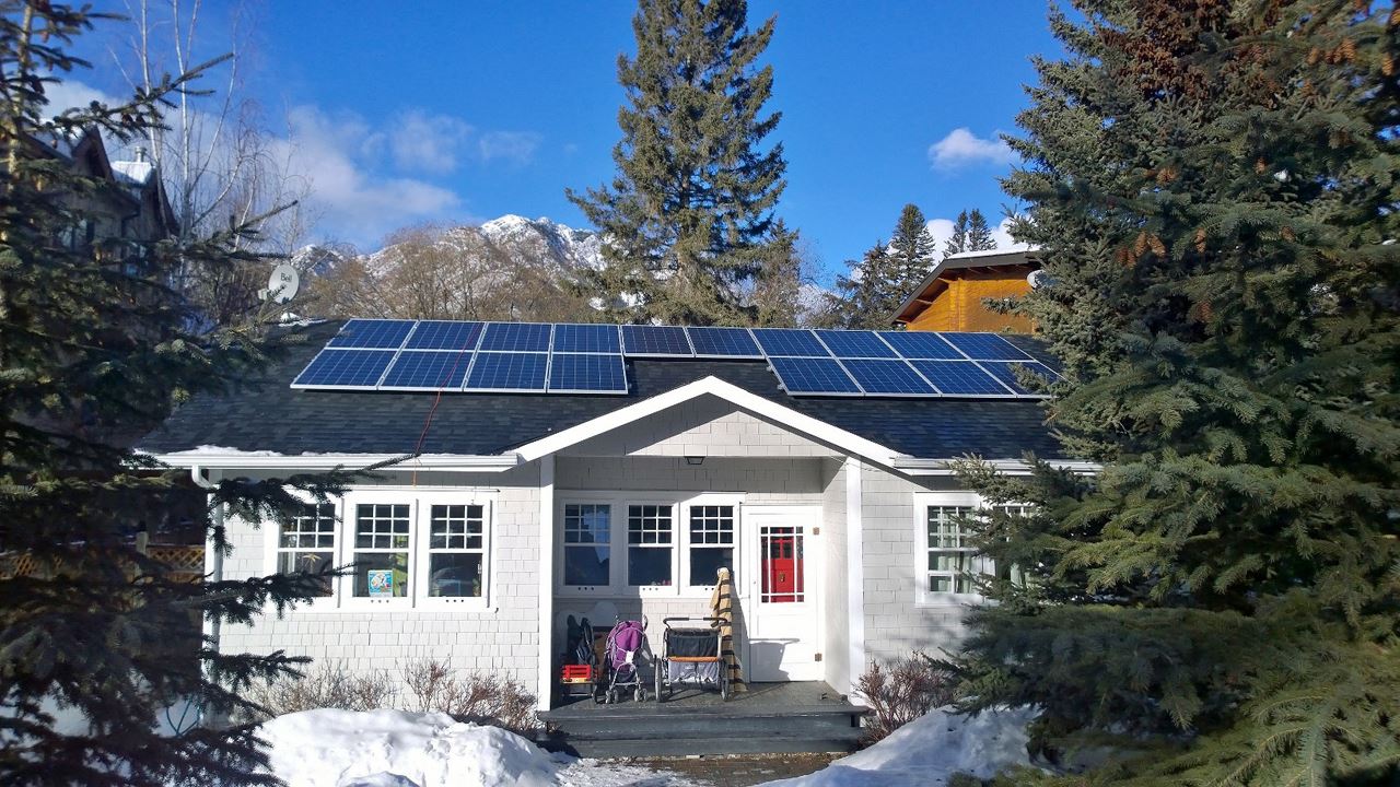 Solar panels on Alberta home