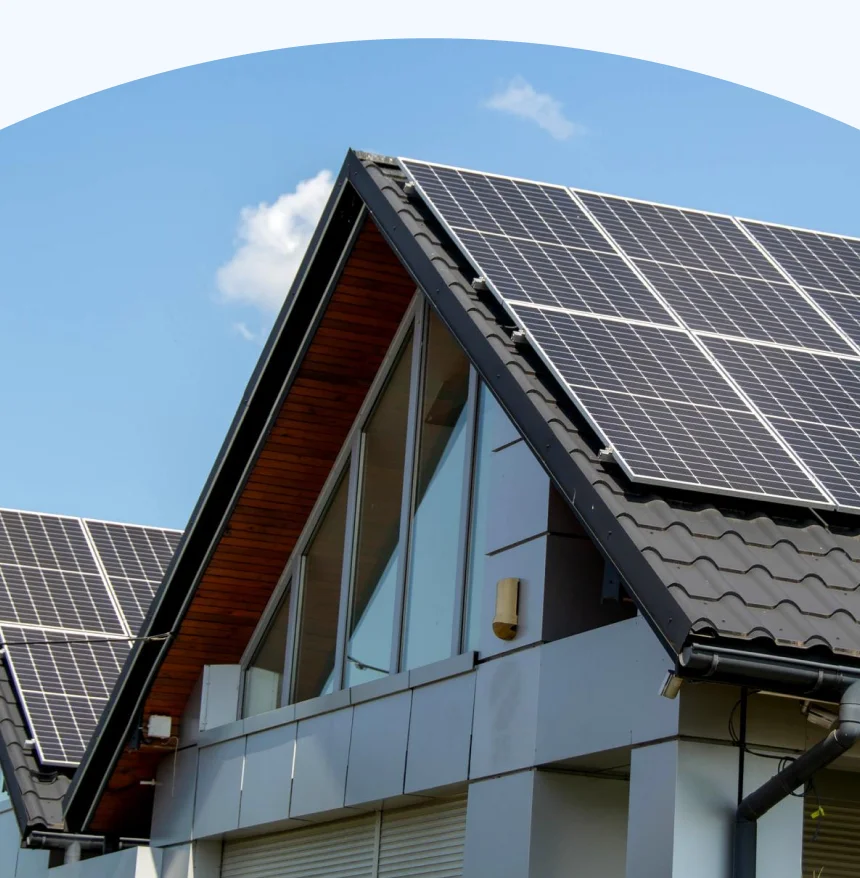 Alberta solar panels on home