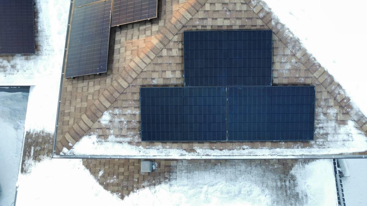 Solar panel installation on south Edmonton home